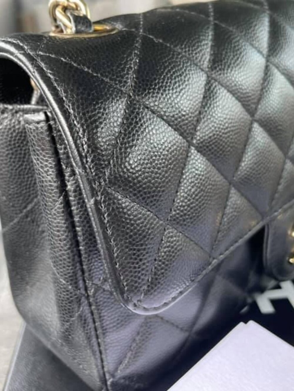 Caviar Mini Rectangular Classic Flap - Picture 3 of 7